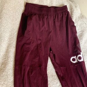 Maroon Adidas Jogger Pants